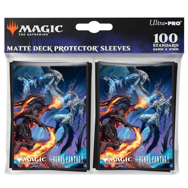 Magic: The Gathering®—FINAL FANTASY™ Bahamut and Ifrit 100ct Deck Protector Sleeves