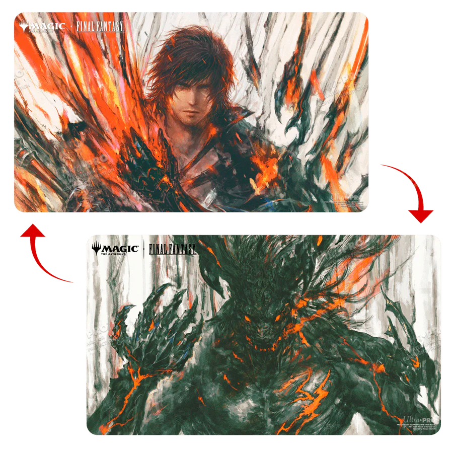 Magic: The Gathering®—FINAL FANTASY Clive, Ifrit's Dominant / Ifrit, Warden of Inferno Double-Sided Playmat