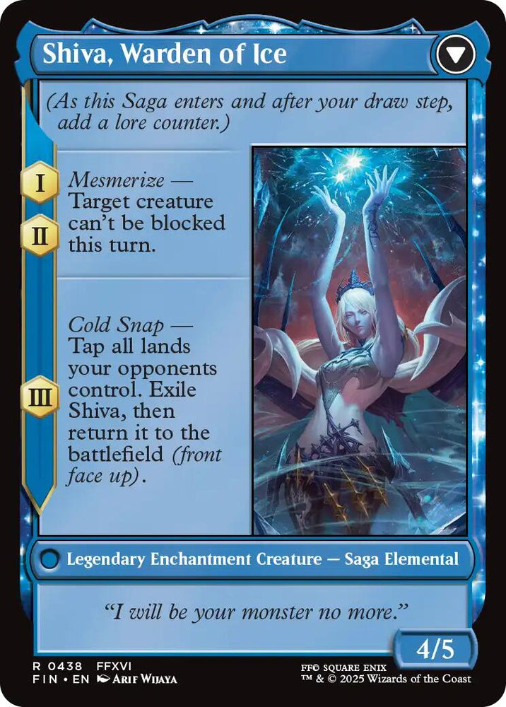 Jill, Shiva's Dominant // Shiva, Warden of Ice (Extended Art) [FINAL FANTASY]