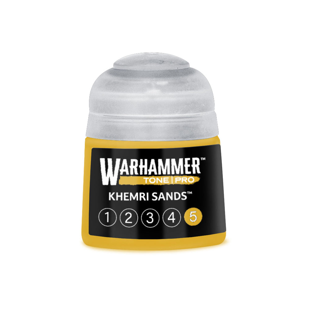 Warhammer Tone Pro Khemri Sands paint with circle 5 filled in