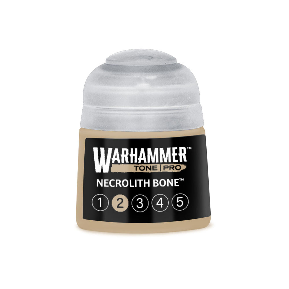 Warhammer Tone Pro Necrolith Bone paint with circle 2 filled in