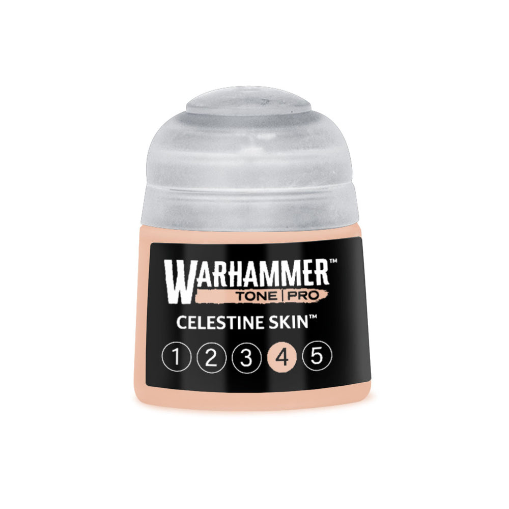 Warhammer Tone Pro Celestine Skin paint with circle 4 filled in