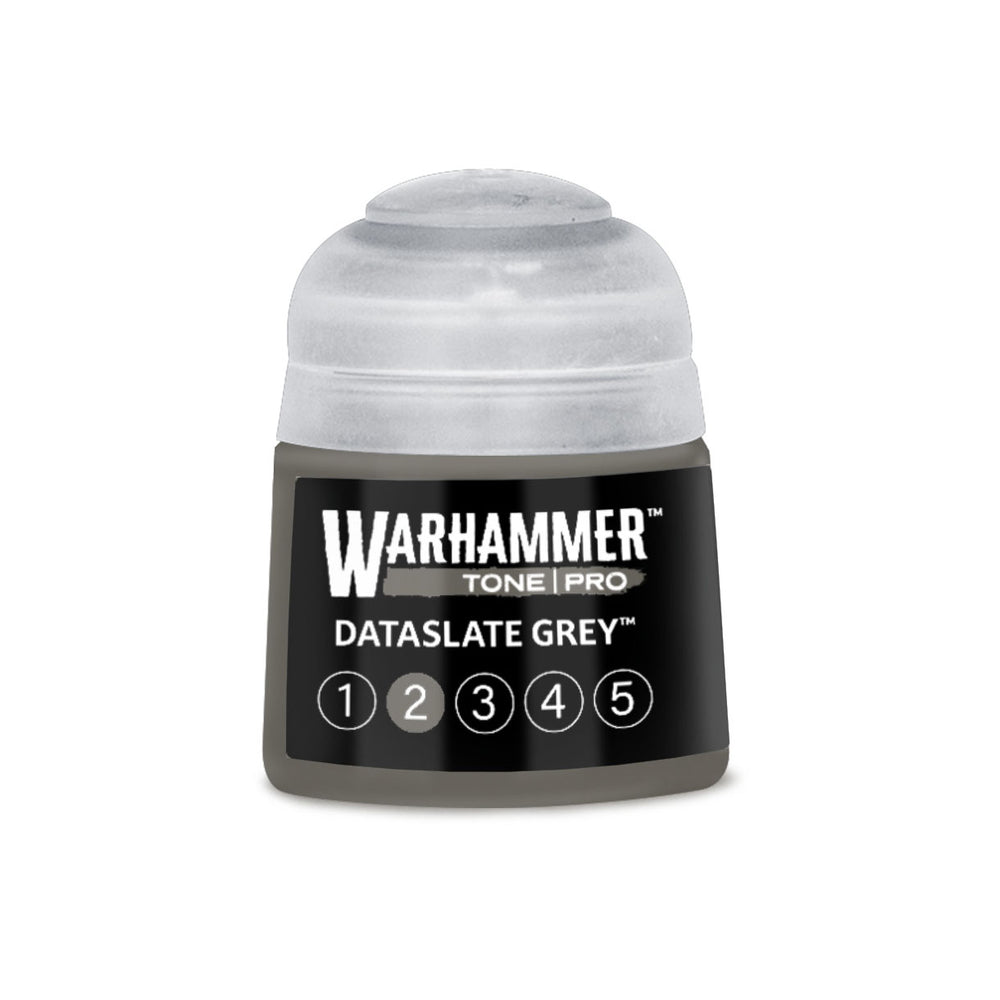 Warhammer Tone Pro Dataslate Grey paint with circle 2 filled in