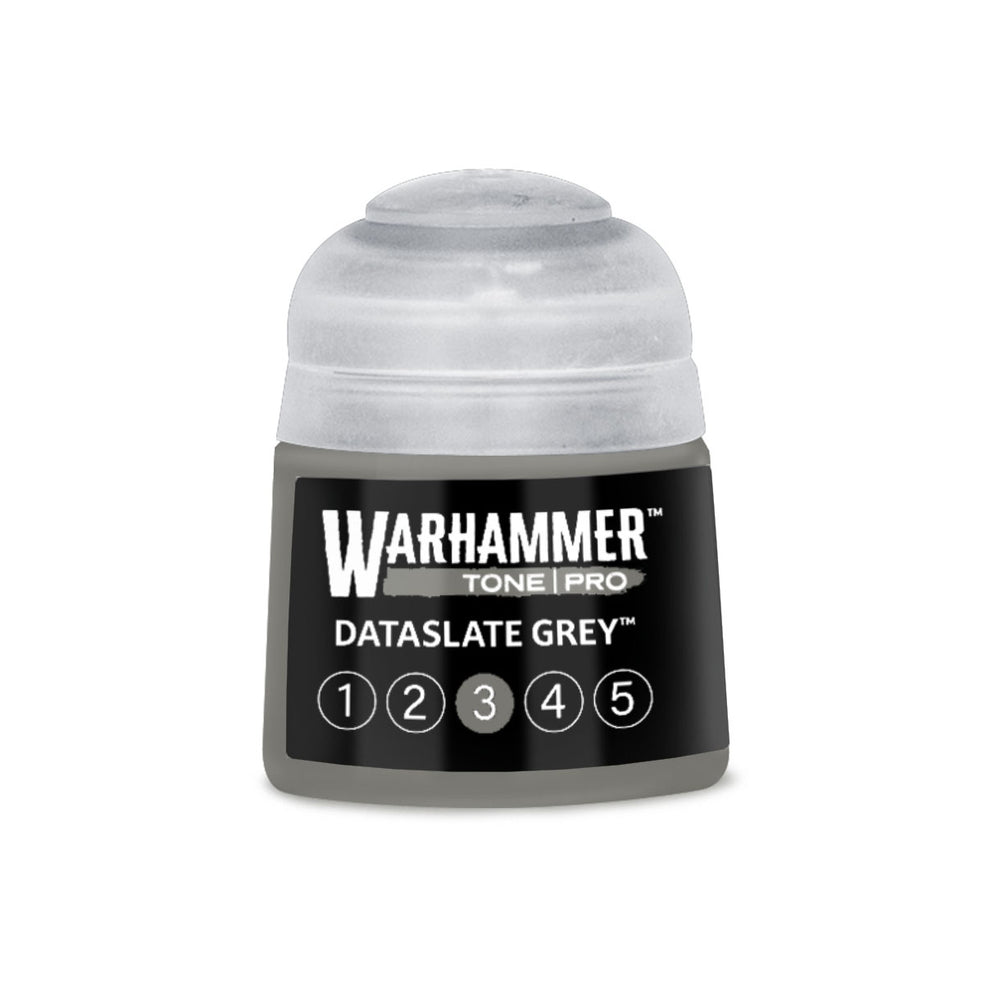 Warhammer Tone Pro Dataslate Grey paint with circle 3 filled in