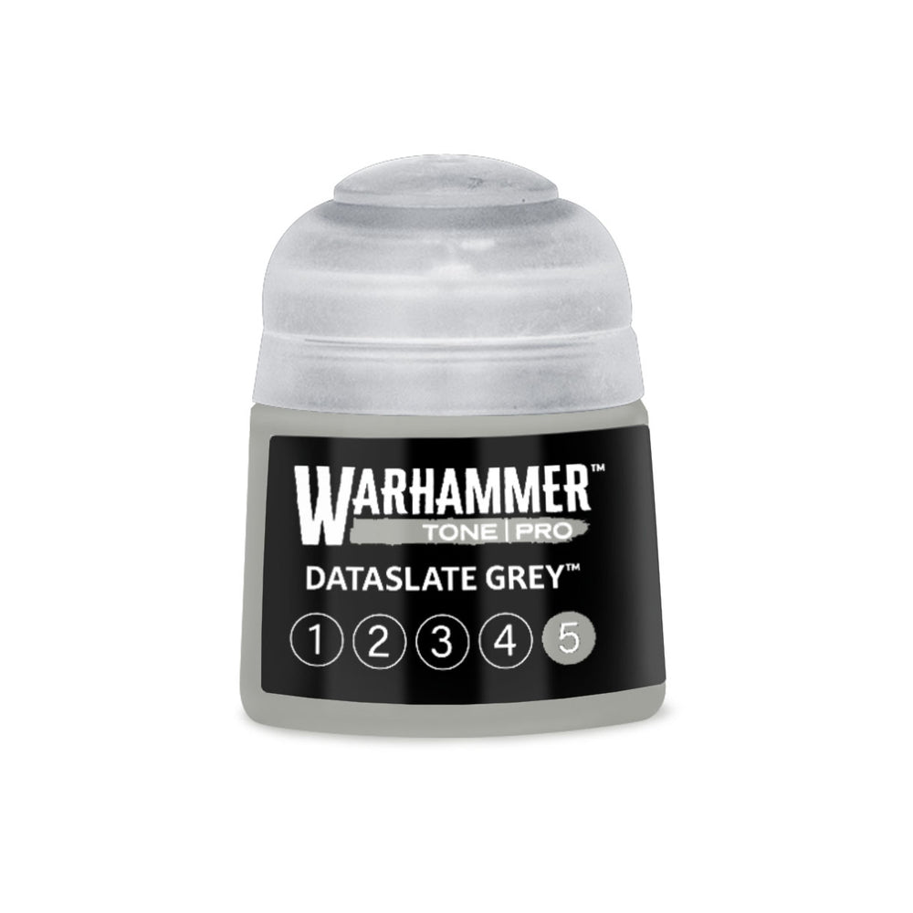 Warhammer Tone Pro Dataslate Grey paint with circle 5 filled in