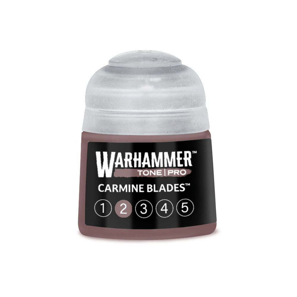 Warhammer Tone Pro Carmine Blades paint with circle 2 filled in