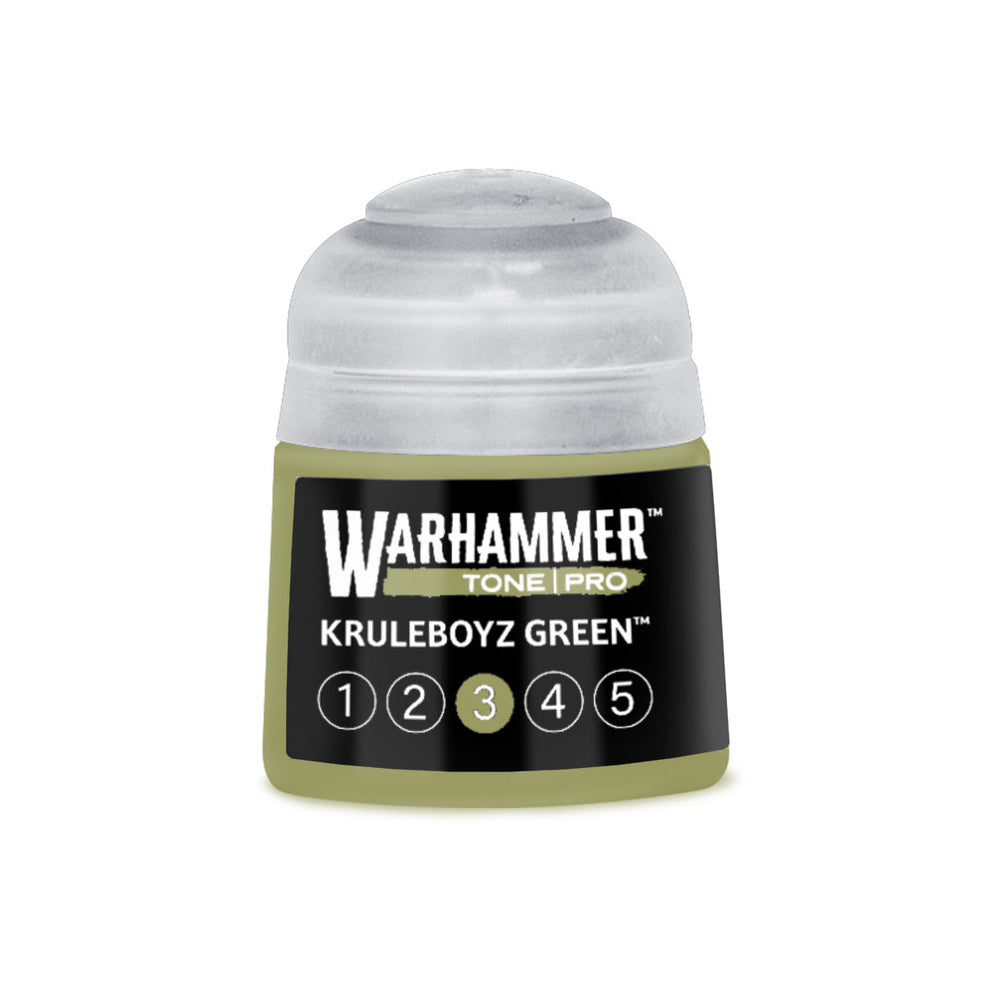 Warhammer Tone Pro Kruleboyz Green 3 of 5 paint pot