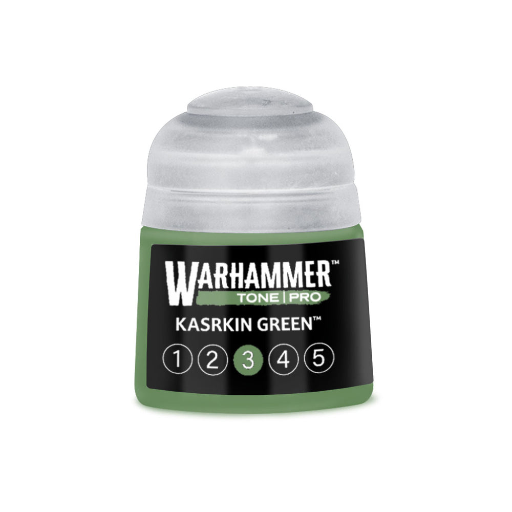 Warhammer Tone Pro Kasrkin Green 3 of 5 paint pot