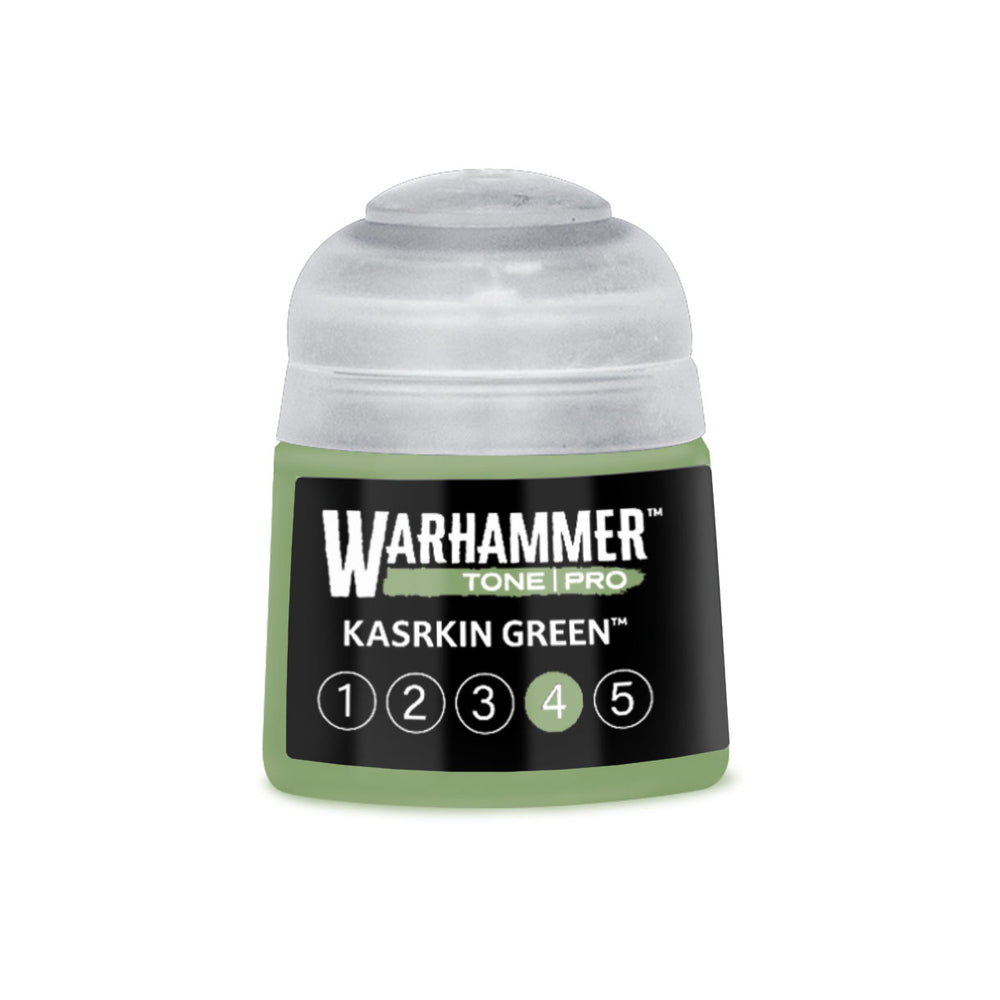 Warhammer Tone Pro Kasrkin Green 4 of 5 paint pot