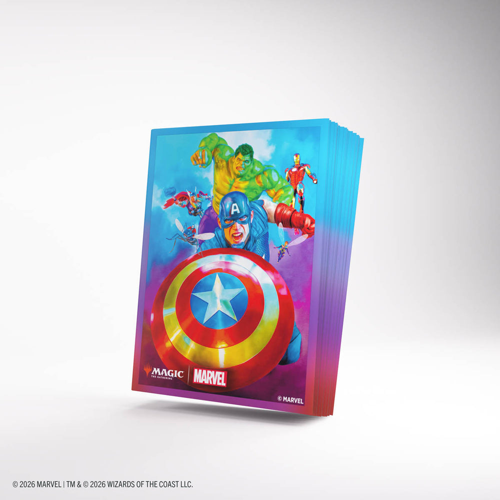 Sleeves: Magic: The Gathering: Marvel Super Heroes: Premium Art Sleeves: Captain America, Team Leader