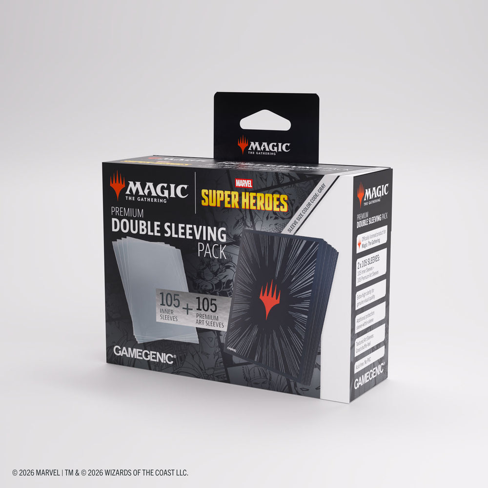 Sleeves: Magic: The Gathering: Marvel Super Heroes: Premium Double Sleeve: Comic Burst Black