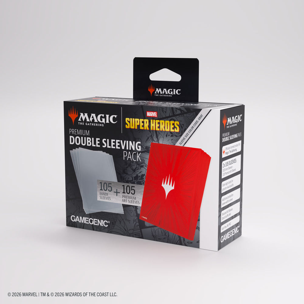 Sleeves: Magic: The Gathering: Marvel Super Heroes: Premium Double Sleeve: Comic Burst Red