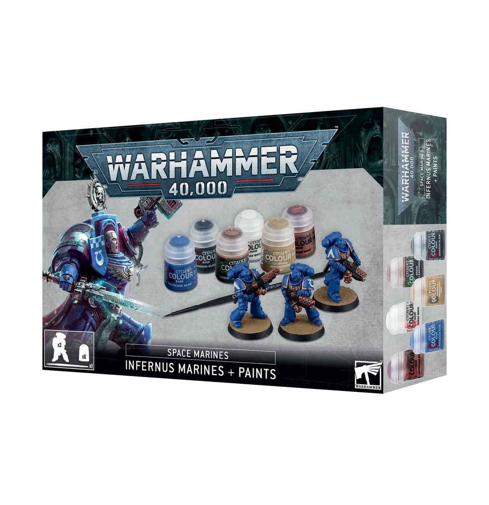 Space Marines: Infernus Marines + Paints Set Available 22/07/2023