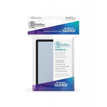 UG SLEEVES PRECISE FIT BORDIFIES BLACK 100CT