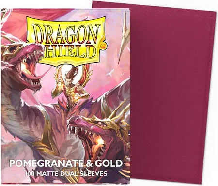 Sleeves: Dragon Shield: Matte DUAL: Pomegranate & Gold) (100)