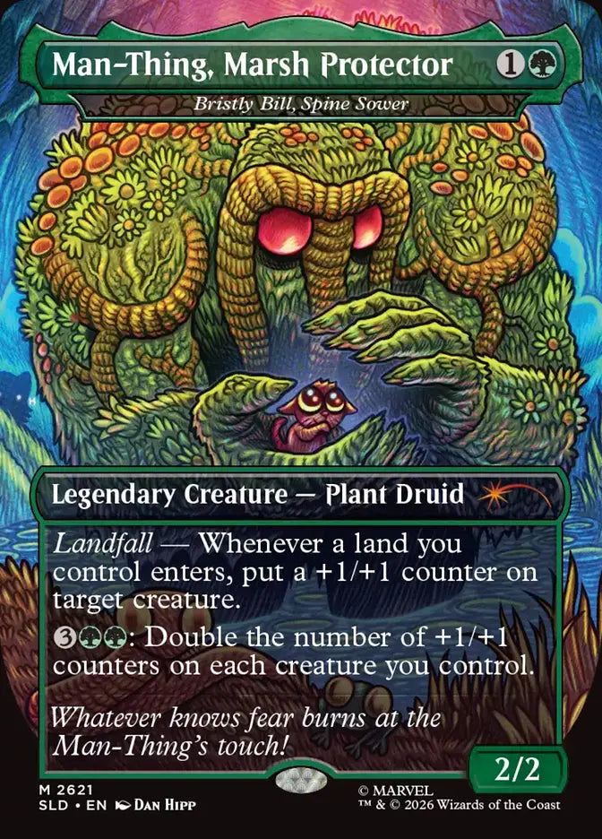 Man-Thing, Marsh Protector - Bristly Bill, Spine Sower [Secret Lair Drop Series]