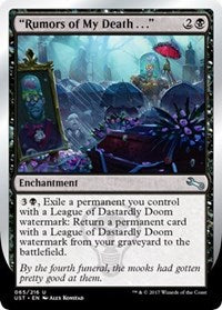 "Rumors of My Death . . ." [Unstable]