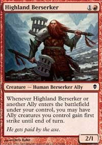 Highland Berserker [Zendikar]
