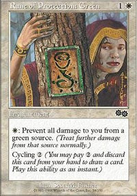 Rune of Protection: Green [Urza's Saga]