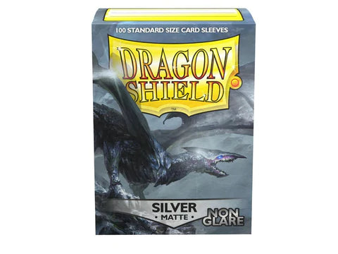 Silver Matte 100ct Dragon Shield Sleeves Non-Glare
