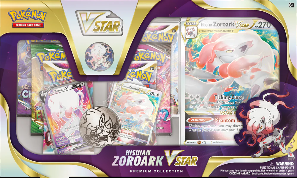Pokemon Hisuian Zoroark VSTAR Premium Collection [Available October 28th 2022]