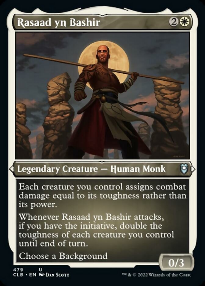 Rasaad yn Bashir (Foil Etched) [Commander Legends: Battle for Baldur's Gate]