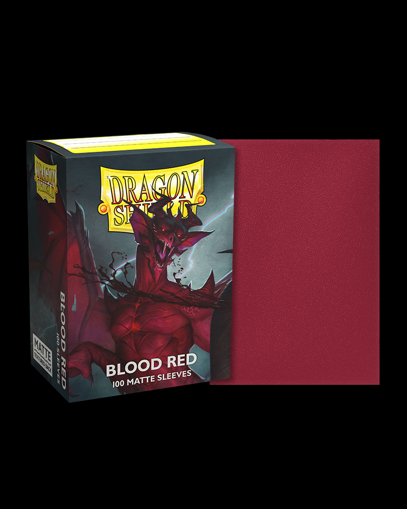 Blood Red - Matte Sleeves - Standard Size - 100 ct